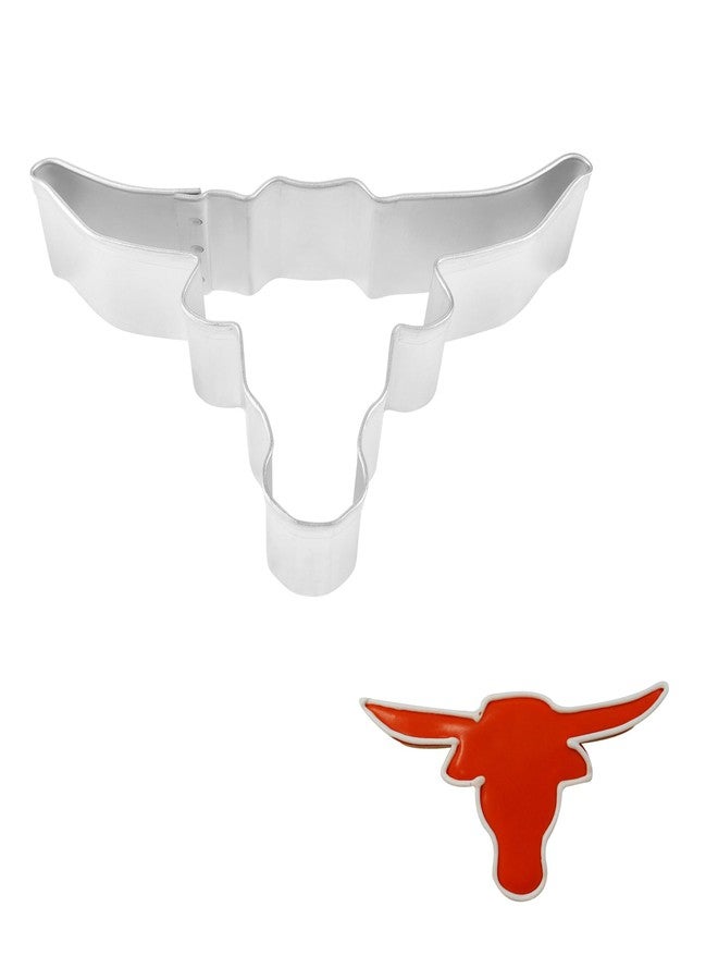 CybrTrayd R&M Longhorn 4" Cookie Cutter in Durable, Economical, Tinplated Steel - Image 1