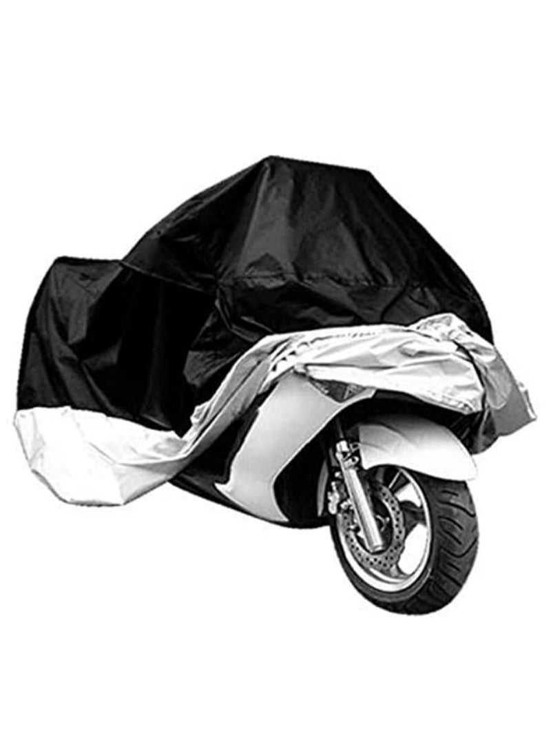 "غطاء دراجة نارية مقاوم للماء ومضاد للأشعة فوق البنفسجية للاستخدام الخارجي – غطاء متين للحماية من المطر والغبار والطقس القاسي – مناسب للسكوتر والموتوبيد ودراجات ATV والدراجات الترابية – تغطية كاملة لمقاومة الغبار وأشعة الشمس والمطر والثلج – مقاس XXL" - Image 1