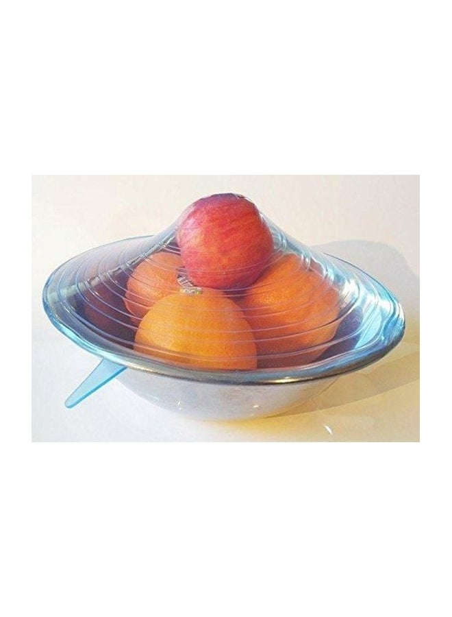 6-Piece Stretchable Silicone Lid Set Clear 6-Piece - Image 2