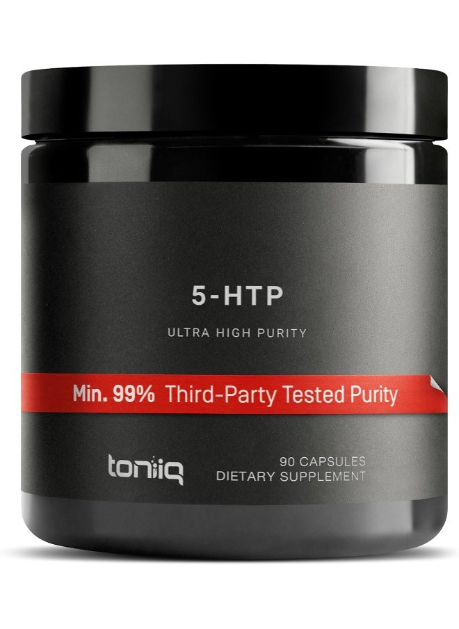 Toniiq Ultra High Strength 5Htp Capsules - 99%+ Highly Purified And Bioavailable - 12:1 Concentrated Extract - 200Mg - 90 Veggie Capsules  - Image 1