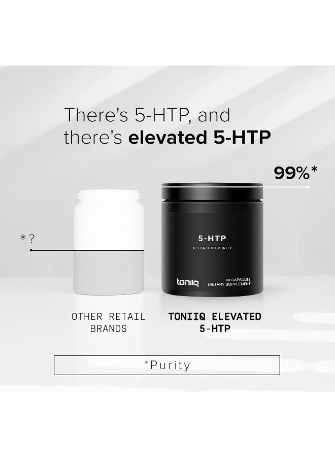 Toniiq Ultra High Strength 5Htp Capsules - 99%+ Highly Purified And Bioavailable - 12:1 Concentrated Extract - 200Mg - 90 Veggie Capsules  - Image 4
