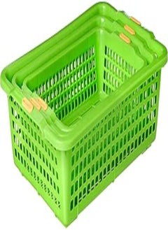 Lamsa Plast Touch blast food strainer set, 3 piece - assorted colors 