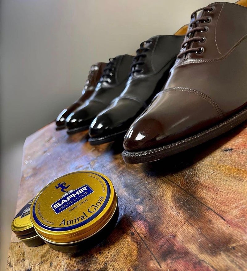 Saphir Amiral Gloss - Leather Shoe Care Polish Wax for High Gloss Mirror Shine for Dress Shoes - Made in France - 50 mL - Black - Image 2