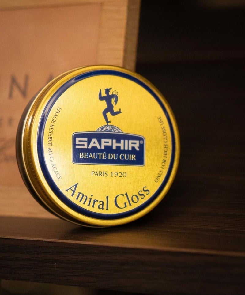 Saphir Amiral Gloss - Leather Shoe Care Polish Wax for High Gloss Mirror Shine for Dress Shoes - Made in France - 50 mL - Black - Image 4