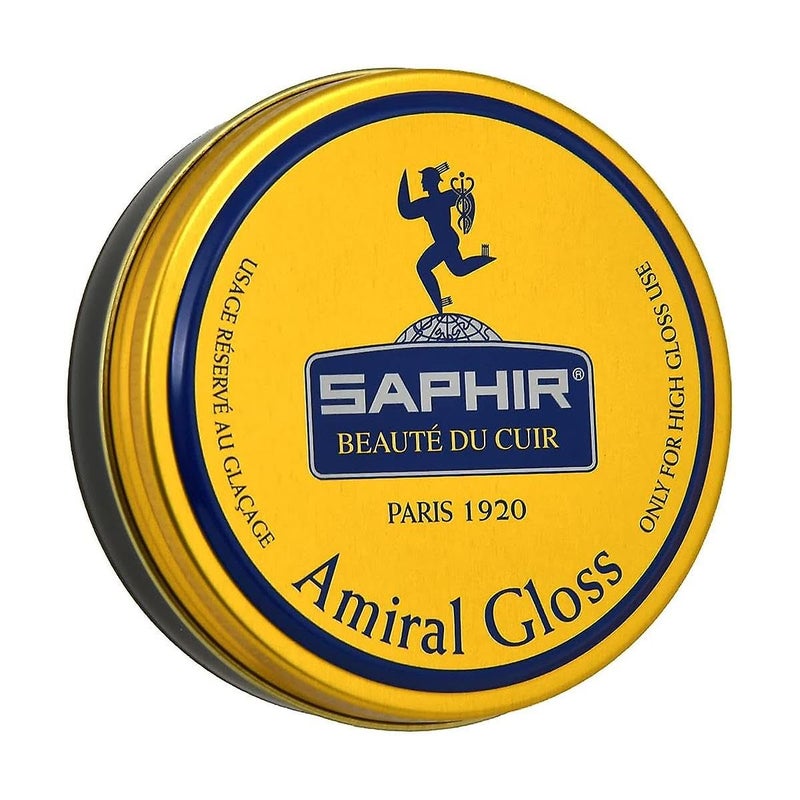 Saphir Amiral Gloss - Leather Shoe Care Polish Wax for High Gloss Mirror Shine for Dress Shoes - Made in France - 50 mL - Black - Image 1