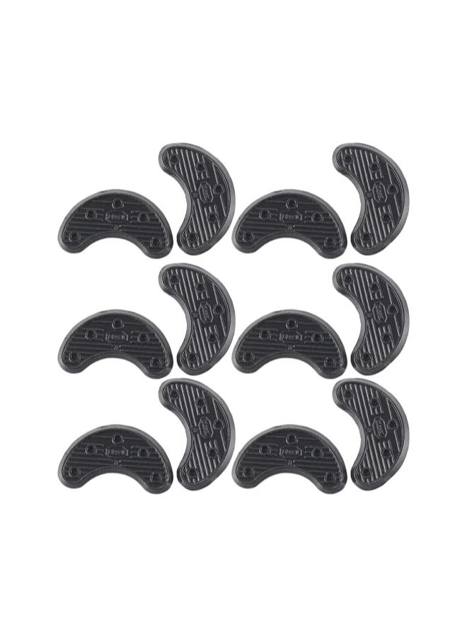 10 Pairs Shoe Heel Plates Stickers Horseshoe-Shaped Sole Stickers Repair Pad Heel Sole Replacement Patch Stickers (Size 2)  - Image 3
