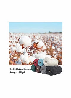 KASTWAVE Macrame Cord, Cotton Rope 3mm x 220 yd (About 200m) 4 Strand Twisted 100% Natural Cotton Soft Unstained Rope  - Image 3