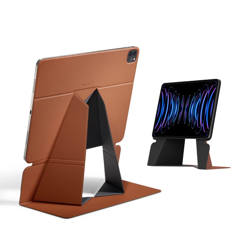 MOFT Tablet Case Compatible with Pro 12.9 in(4th/5th/6th Generation) Snap Float Folio Stand Scratch & Discolor Resistant, Light and Portable Tablet Stand (Brown) - Image 1