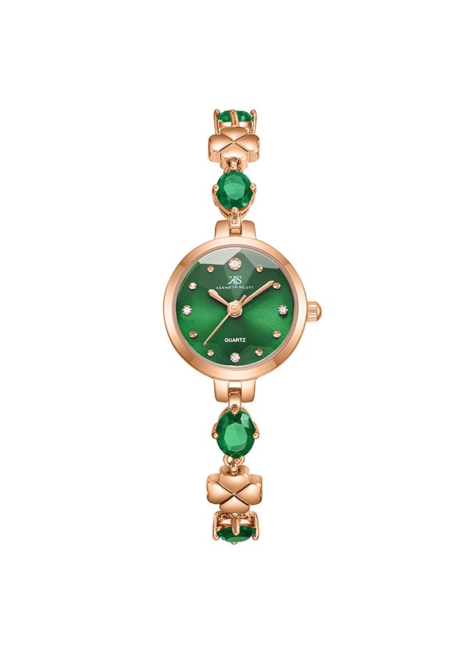 KENNETH SCOTT - Women's Analog Round Shape Stainless Steel Wrist Watch K23541-KBGG - 24 Mm - Image 1