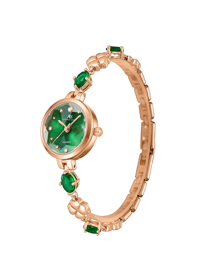 KENNETH SCOTT - Women's Analog Round Shape Stainless Steel Wrist Watch K23541-KBGG - 24 Mm - Image 1