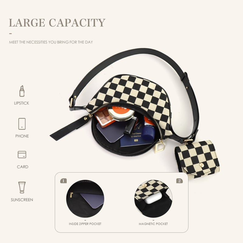Explosions Foreign-Style All-Match Chessboard Chest Bag Ins Fashion Plaid Waist Bag Dumpling Bag Crossbody Bag Bags - Image 4