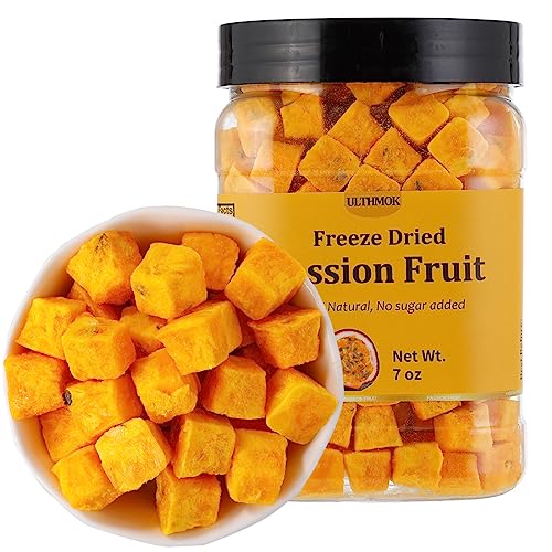 ULTHMOK Premium Freeze Dried Passion Fruit 7 Oz/199g,Frozen Passion Fruit Tea,100% Natural & No Additives. - Image 1