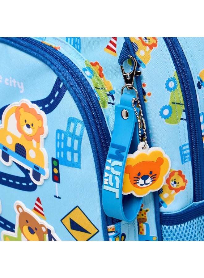 Must 12 Inch-Cars In The City-Backpack-2 Cmprts- (Polyester) Multicolor \ 27X10X31 - Image 5