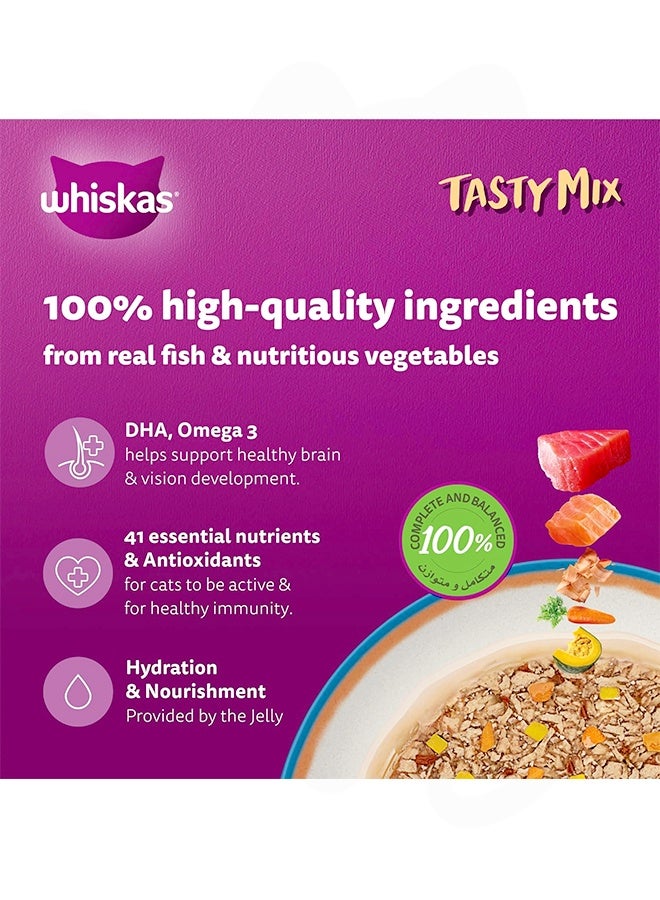Whiskas Tasty Mix of the Sea Collection 1+ Years in Gravy - 70GM (Pack Of 12) - Image 2