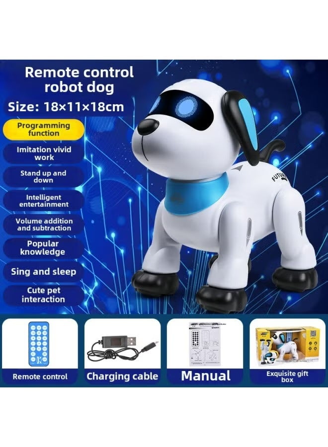 Generic (Unbranded) Remote Control Robot Dog Toy, Programmable Interactive & Smart Dancing Robots for Kids 5 and up, RC Stunt Toy Dog with Sound LED Eyes, Electronic Pets Toys Robotic Dogs for Kids Gifts - Image 3