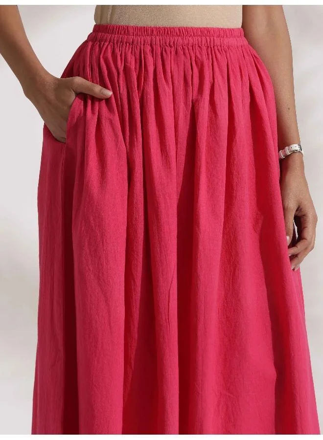 ترو برونز trueBrowns Pink Cotton Skirt Co-ord Set
