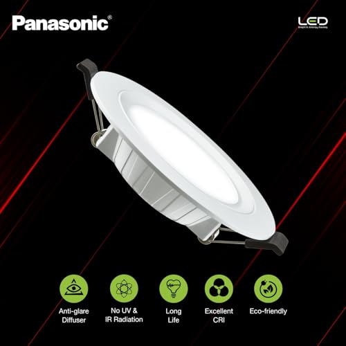 Panasonic 9 Watt LED Concealed Downlighter, LED Recessed Downlight, 85mm Cut Out, BIS & ROHS Certified, 4KV Surge Protection, Cool White Light (PDLM34097) - Image 3