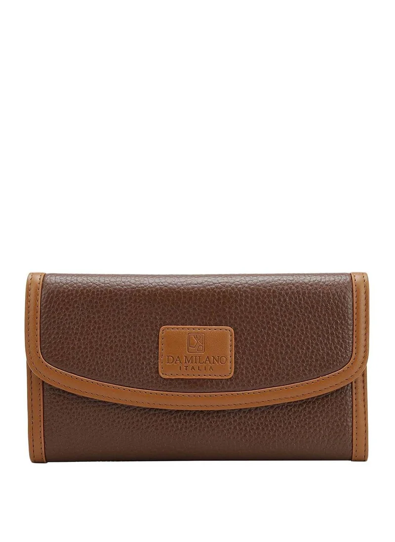 Da Milano Genuine Leather Brown Ladies Wallet