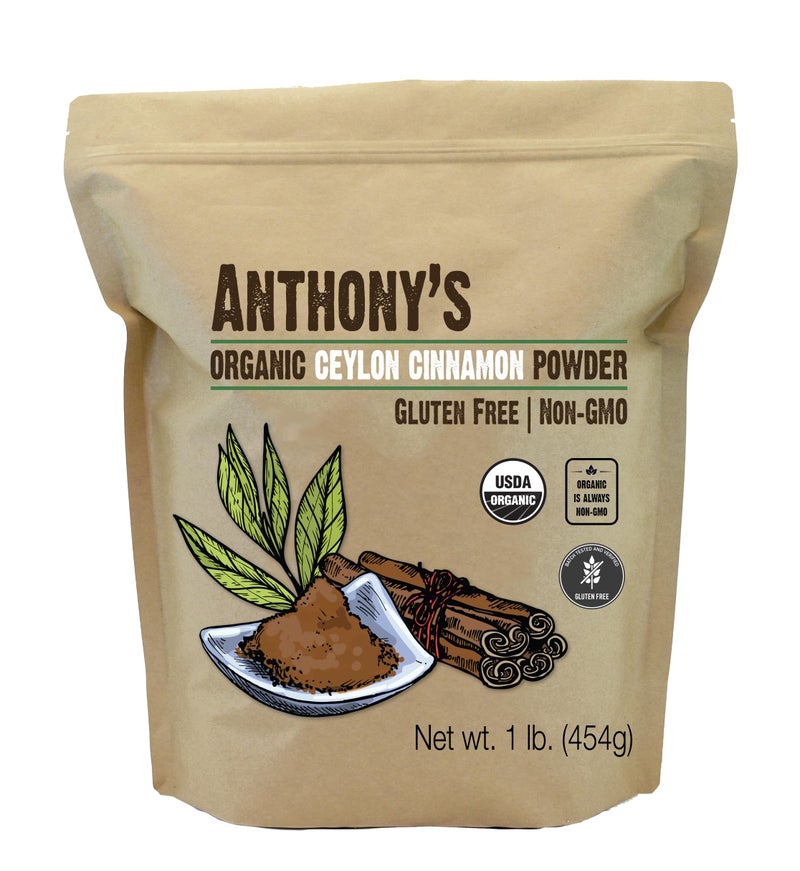 Anthony's Organic Ceylon Cinnamon Powder, 1 lb, Ground, Gluten Free, Non Irradiated, Non GMO, Keto Friendly - Image 1