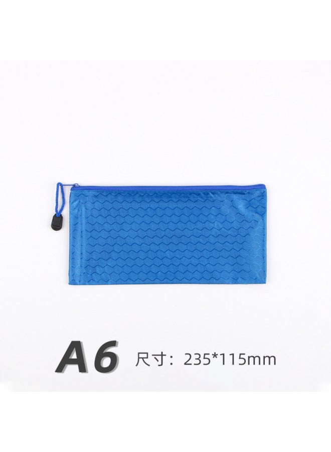 Zipper File Bag A4 Portable Oxford Cloth Waterproof Material Bag Printable  Office Color Thickened Storage Bag - Image 1
