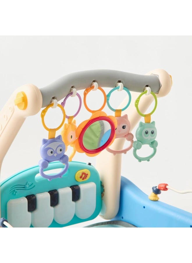 HUANGER He0637 Baby Piano Gym Walker, 2-In-1 Activity Centre With Play Mat  - Image 5