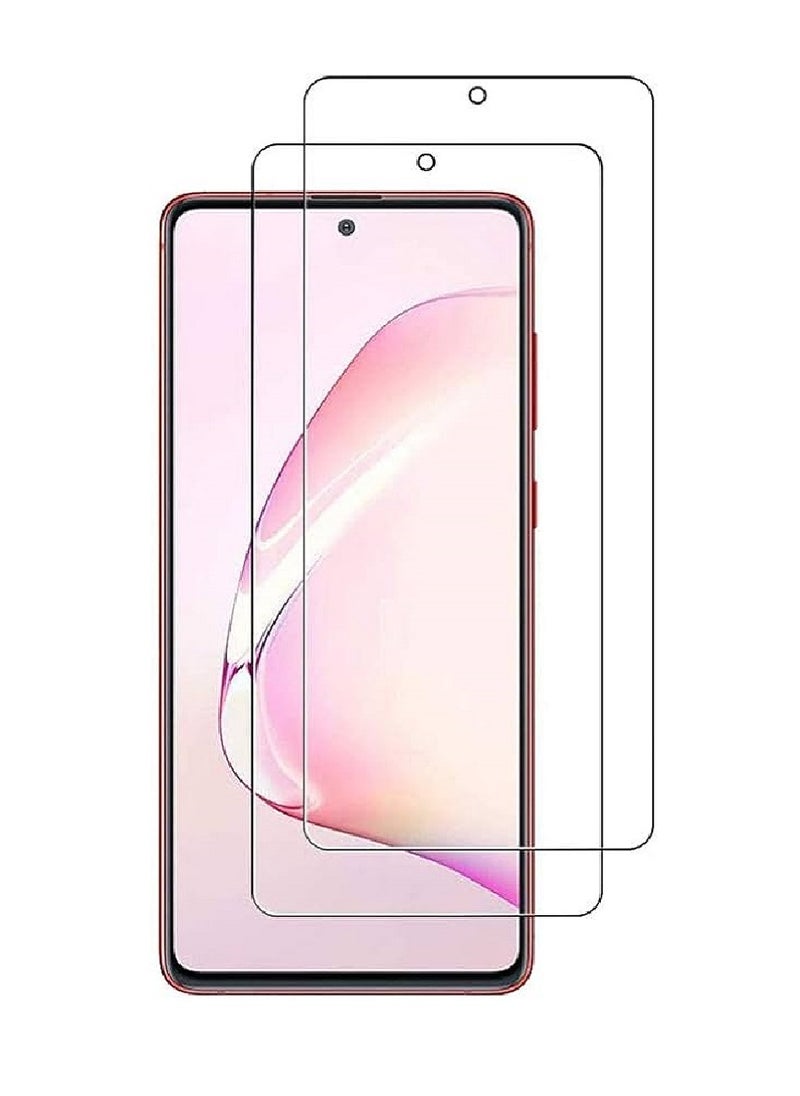 Super 2 Pieces Tempered Glass Screen Protector Clear Designed For Samsung Galaxy Note 10 Lite Full Screen Coverage And Bubble Free - Image 1