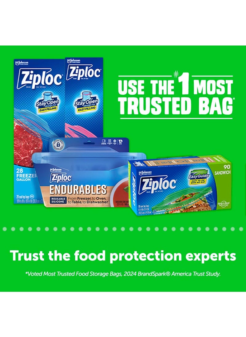 Ziploc Ziploc Snack Bags with EasyGuide Texture Small Plastic Storage Bags with Grip N Seal Technology 150 Bags Total  - Image 5