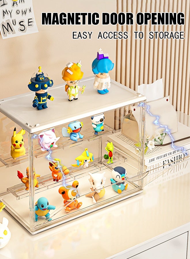 Blind Box Organiser PET Display Box with Steps Transparent Magnetic Dustproof Doll Storage Box Dolls Toys Figurines Display Case  - Image 2