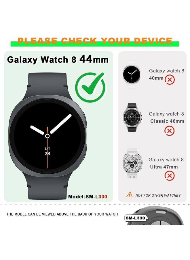RICHONE [10 Pack] Compatible with Samsung Galaxy Watch 8 44mm Screen Protector Case, Soft TPU Protective Face Covers Flexible Bumper Accessories for Galaxy 8 Watch 44MM for Women Men - Image 2