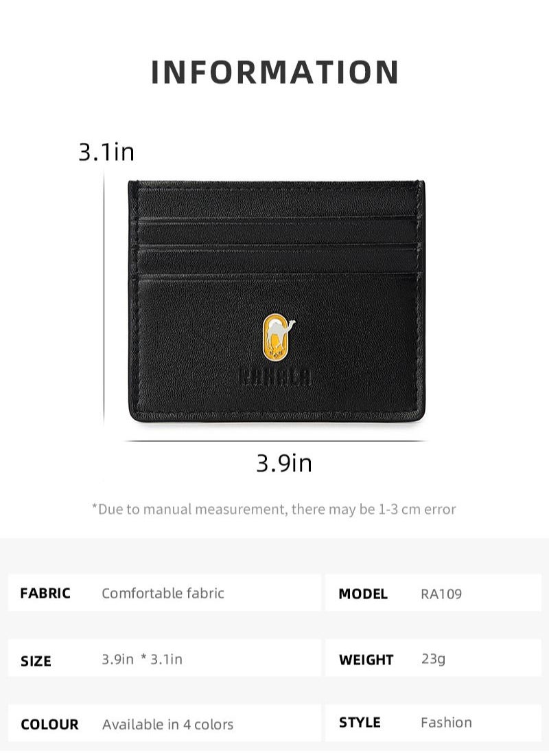 RAHALA - RA109 Genuine Leather Multiple Card Slots Casual Slim Wallet - Brown - Image 1