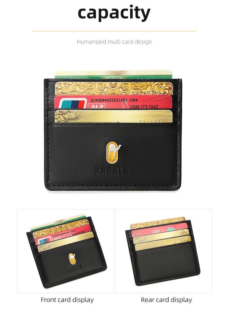 RAHALA - RA109 Genuine Leather Multiple Card Slots Casual Slim Wallet - Brown - Image 1