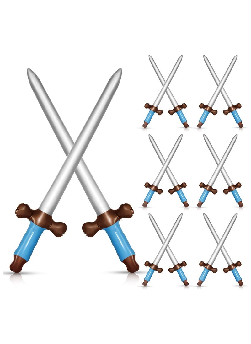 Excefore - 12Pcs Inflatable Swords Toy, Inflated Knife Toy Swords Weapons Swords Set, 24inch Plastic Swords for Kids Birthday Theme Party Costume Cosplay Supplies, Stage Props - Image 1