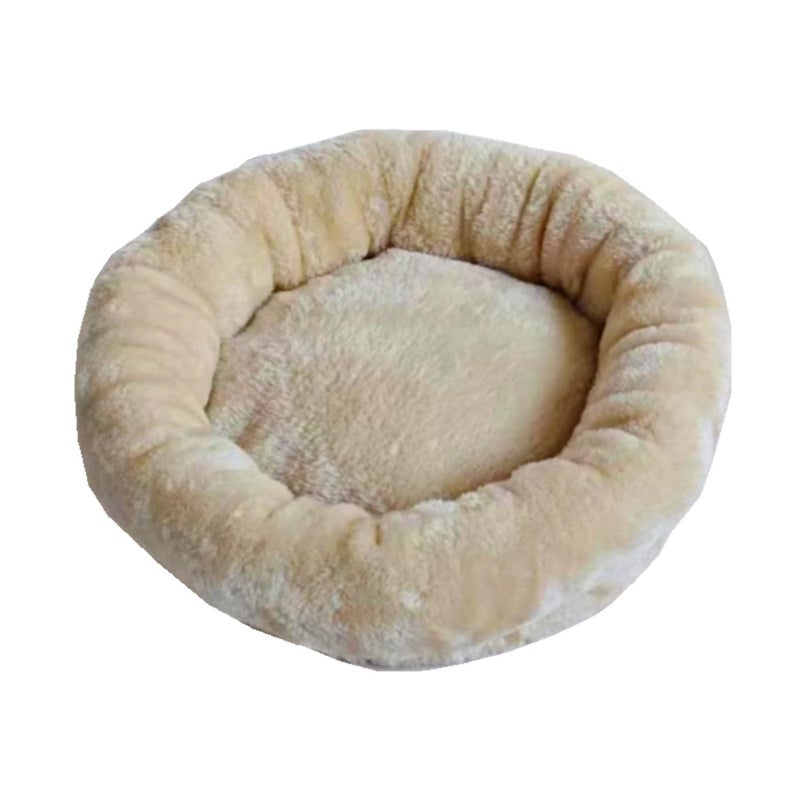 SHENGOCASE ملحقات برج شجرة القطط قطع غيار غطاء وسادة علوية مستديرة لسرير القطط مع شريط مطاطي (13.8 بوصة، بيج) - Image 1