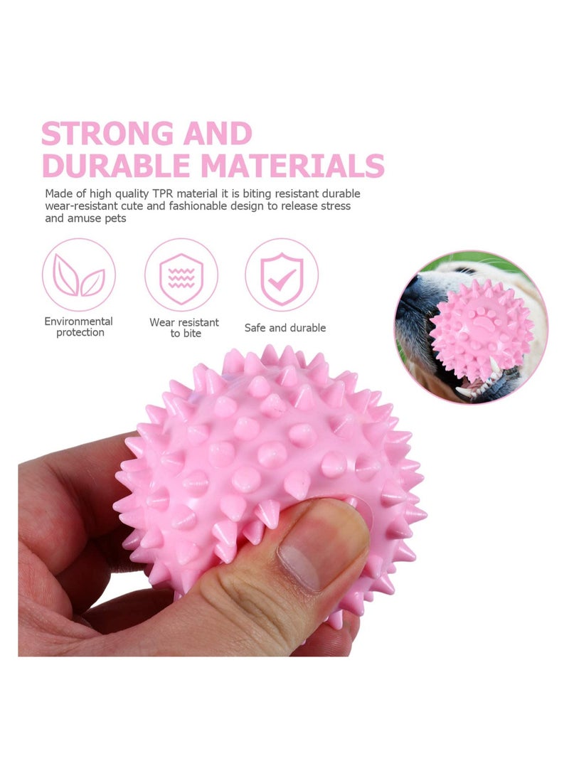 Interactive Dog Spiky Balls for Puppies 3pcs Bite Resistant Molar Toys Ideal for Training and Play - Image 3