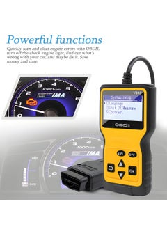 SYOSI Scanner Code Reader OBD2, for Car Check Engine, Automotive CAN Diagnostic Tool, Read and Erase Fault Codes, Check Emission Monitor Status, Universal for All OBD II Protocol Cars After 1996  - Image 3