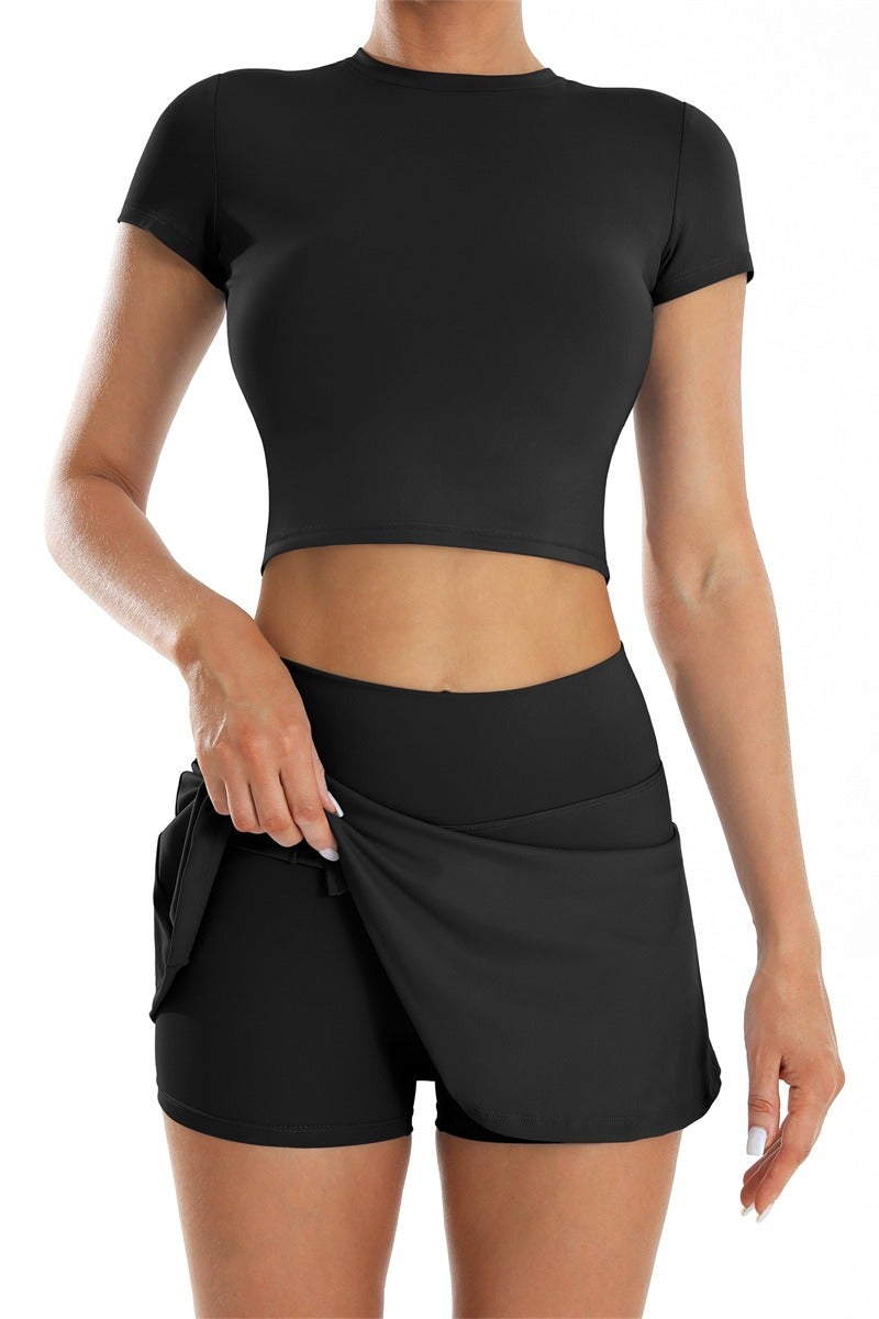 general Sport Set Tennis Golf Skirt Suit Women Sport Short Sleeve Gym Short Skirt Tracksuits Workout Clothes  - Image 2