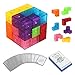 Wtohobby Magnetic Soma Cube Block Childrens Educational Toys Magnetic Tiles for Kids Stress Relief Toy Puzzle Cubes to Develops Intelligence Ideal for Birthday Gifts Crystal - Image 3