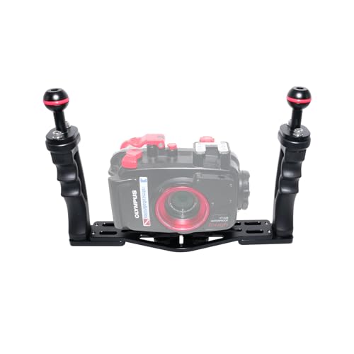 nitescuba NS10 Underwater Camera Tray extendable Handle Grips Bracket for gopro,pt059,rx100 uw Camera housing Universal Soft Handle with Aluminum and Rubber Material (Black) - Image 1