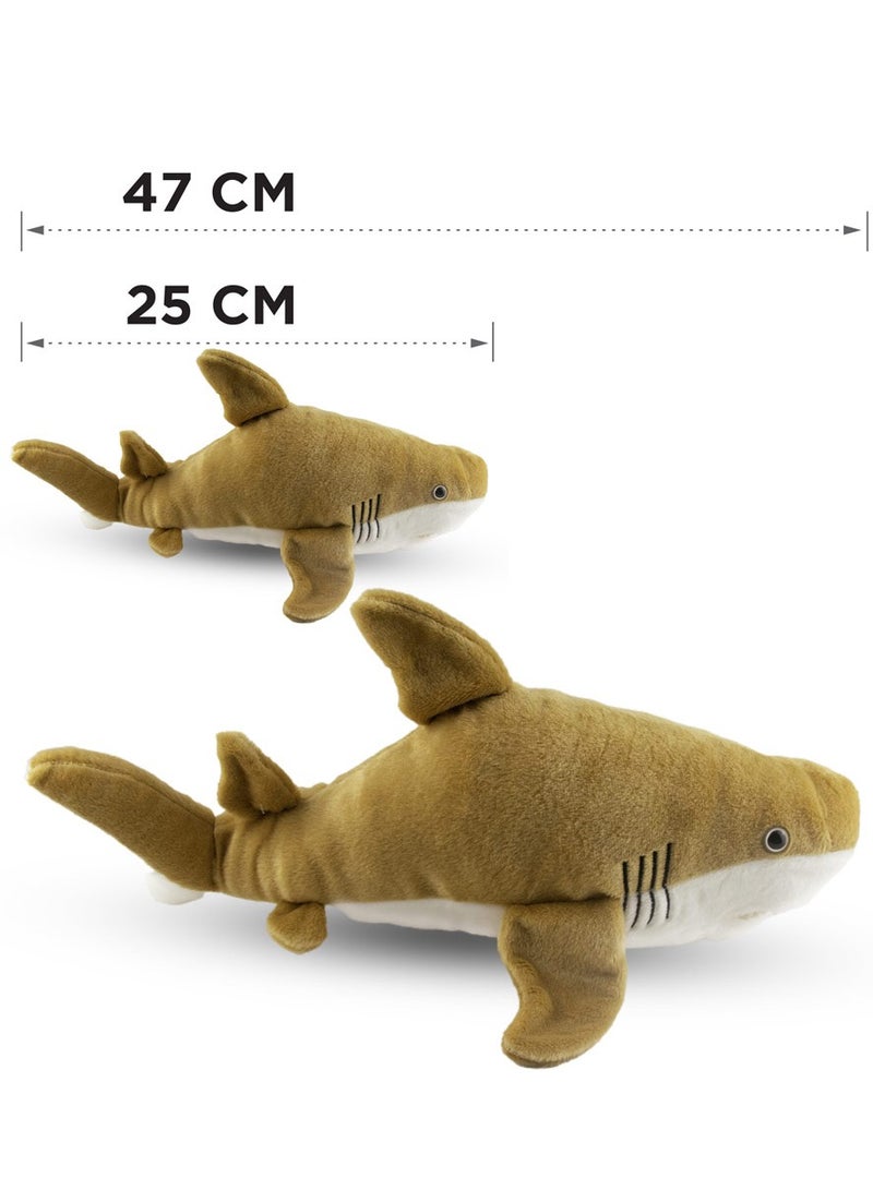 MAD TOYS Sand Tiger Shark Cuddly Plush Animal Soft Toys Cute Sea Creature Plushy for 1+ Year - Image 5