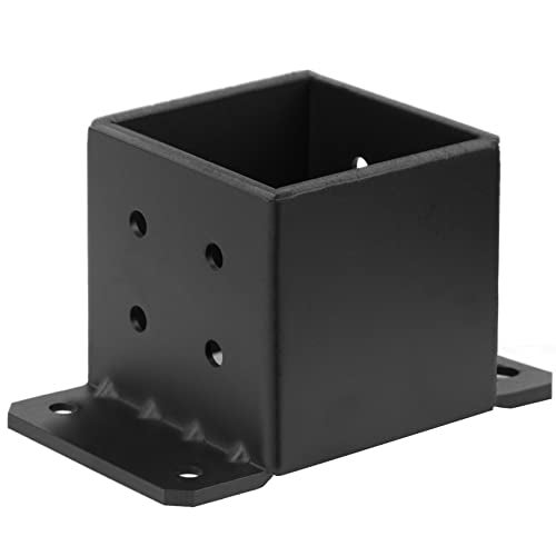 eoere 2 PCS 6x6 Post Base, 8-Gauge 6x6 Post Brackets, Heavy Duty Concrete Post Anchor Pergola Bracket for Deck, Porch Railing, Gazebos - Image 1