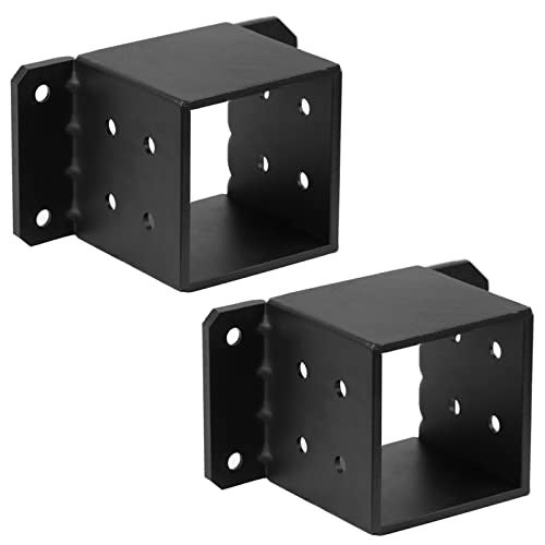 eoere 2 PCS 6x6 Post Base, 8-Gauge 6x6 Post Brackets, Heavy Duty Concrete Post Anchor Pergola Bracket for Deck, Porch Railing, Gazebos - Image 5