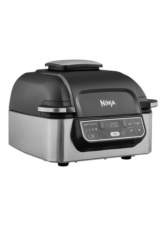 Ninja Foodi Health Grill & Air Fryer 5.7L With Cyclonic Air Technology, 5-In-1, Air Fry, Grill, Bake, Roast, Dehydrate, Dishwasher Safe Parts, CleanIng Brush 5.7 L 1760 W AG301ME Stainless steel - Image 2