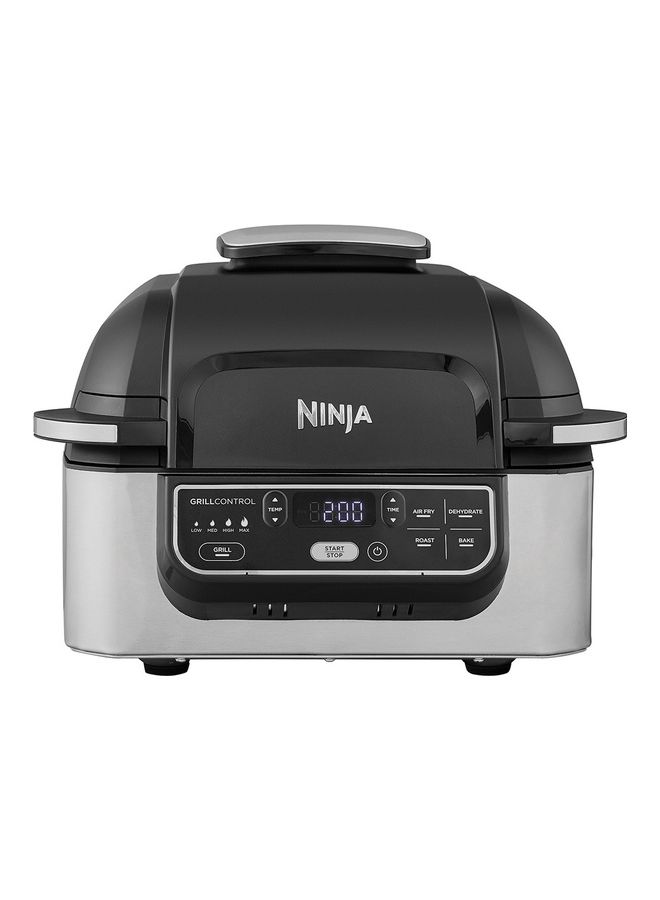 Ninja Foodi Health Grill & Air Fryer 5.7L With Cyclonic Air Technology, 5-In-1, Air Fry, Grill, Bake, Roast, Dehydrate, Dishwasher Safe Parts, CleanIng Brush 5.7 L 1760 W AG301ME Stainless steel - Image 1