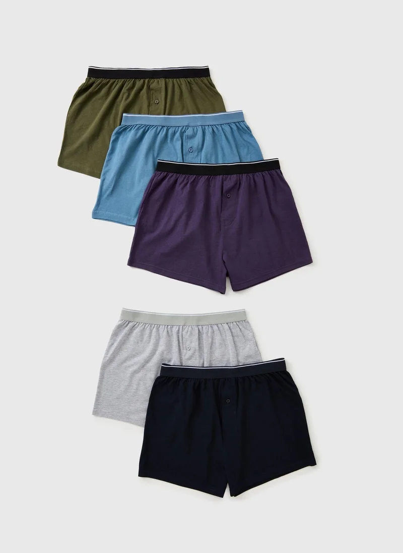 Matalan 5 Pack Multi Loose Fit Boxers