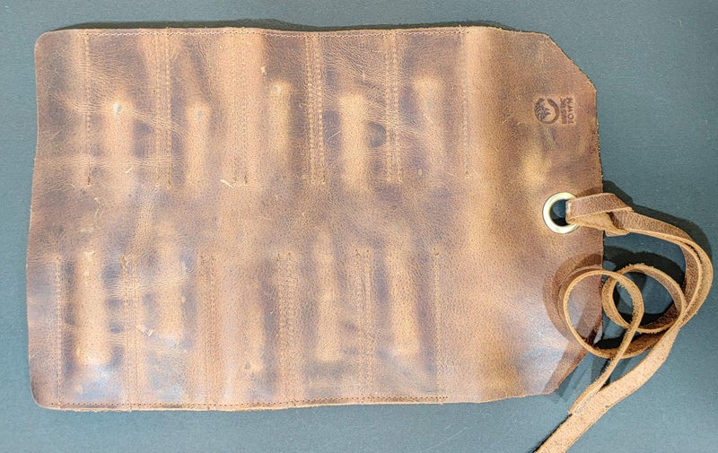 Rustic Town Leather Tool Roll Up Pouch - Leather Tool Wrench Roll/Chisel Bag - Image 5