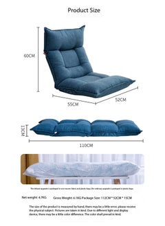 LIMOS Floor Chair Lazy Sofa Adjustable Padded Folding Chair with Back Support and Backrest Comfortable Chair  - Image 3