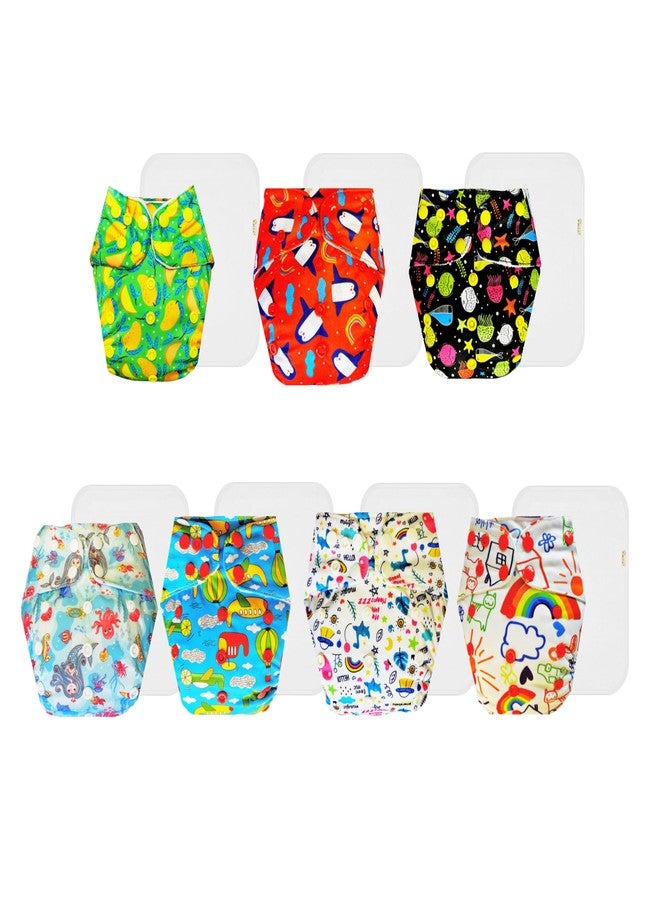 حفاضات دمبلدو القماشية الممتازة مع حشوة قطنية (عبوة من 7) | ناعمة ولطيفة | مانعة للتسرب | سهلة التنظيف | مثالية للأطفال الصغار | من 3 أشهر إلى 3 سنوات | للجنسين - Image 1