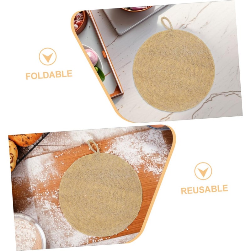 Reusable Loofah Fiber Steamer Mat For Dumplings Vegetables And Fish Cooking - Image 4