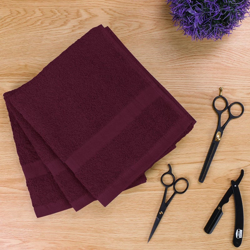 Utopia Towels, Salon Towel, Pack of 24, Not Bleach Proof, 16 by 27 Inches, Highly Absorbent Cotton Towels for Hand, Gym, Beauty, Spa, and Home Hair Care, Burgundy - Image 3