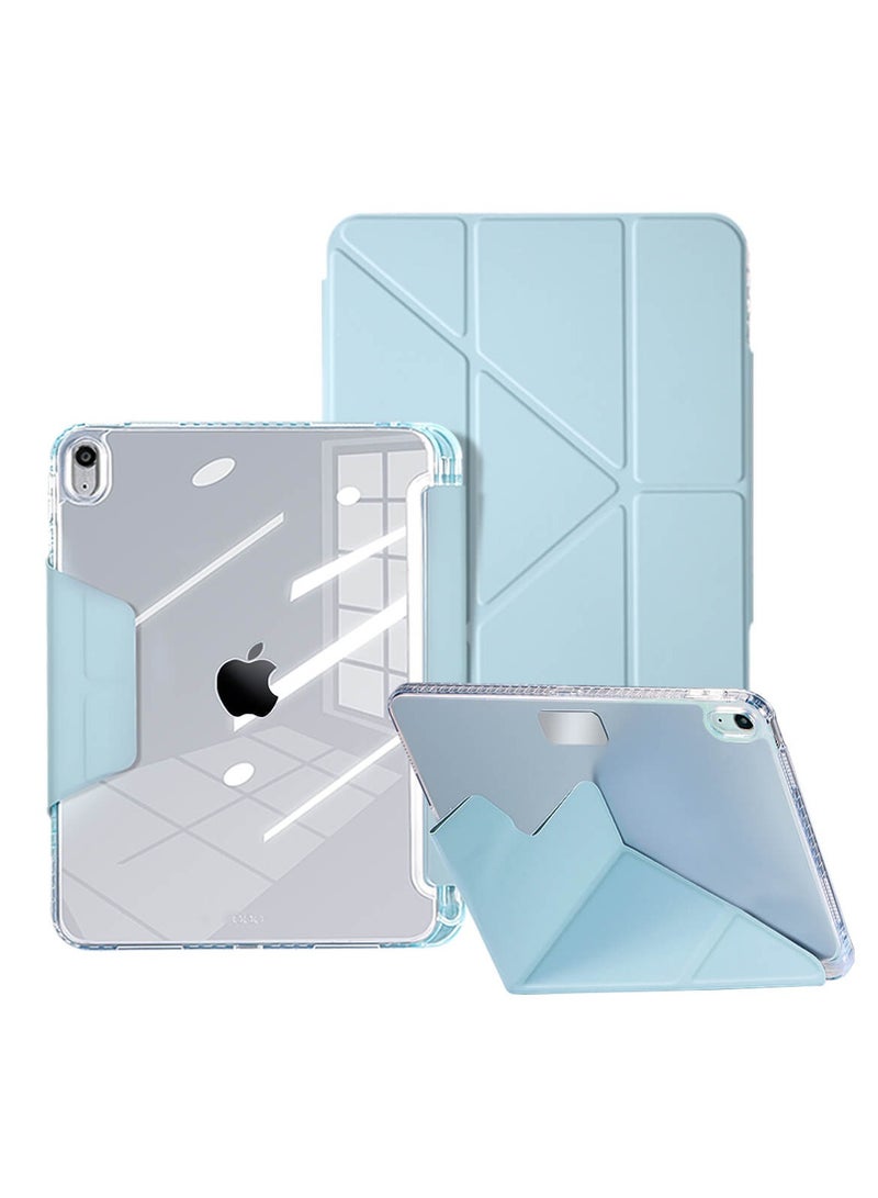 روك بو جراب لجهاز iPad (A16) مقاس 11 بوصة من الجيل 2025/جراب لجهاز iPad 10 مقاس 11 بوصة من الجيل العاشر 2022 جراب لجهاز iPad 10 مقاس 11 بوصة من الجيل العاشر مع حامل رفيع وغطاء خلفي شفاف ناعم مع حامل قلم رصاص قابل للسحب وغطاء ذكي لجهاز iPad مقاس 11 بوصة من الجيل العاشر 2022/10.9 بوصة من الجيل العاشر 2022 - Image 1